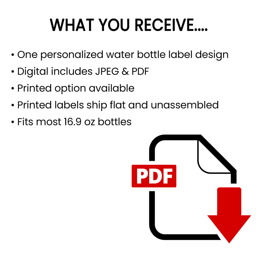 13th Birthday | Water Bottle Wrapper Party Favor | Tween Birthday Party | Digital + Print Option