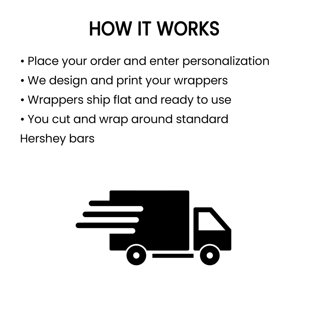 Personalized Graduation Candy Wrappers | Chocolate Bar Labels, Party Favors | Print & Ship