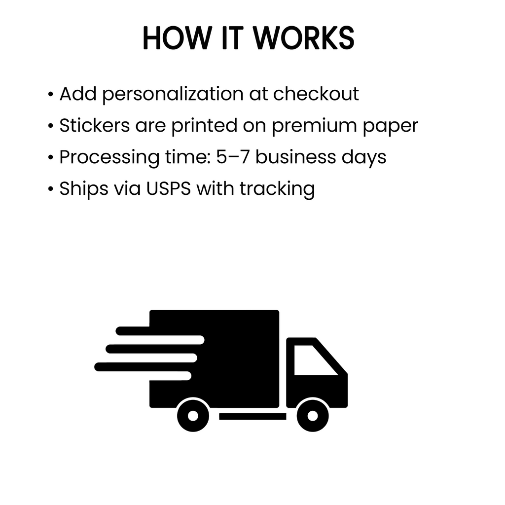 Birthday Party Favor Stickers | 2.5 Inch Round | Six Seven (6/7)