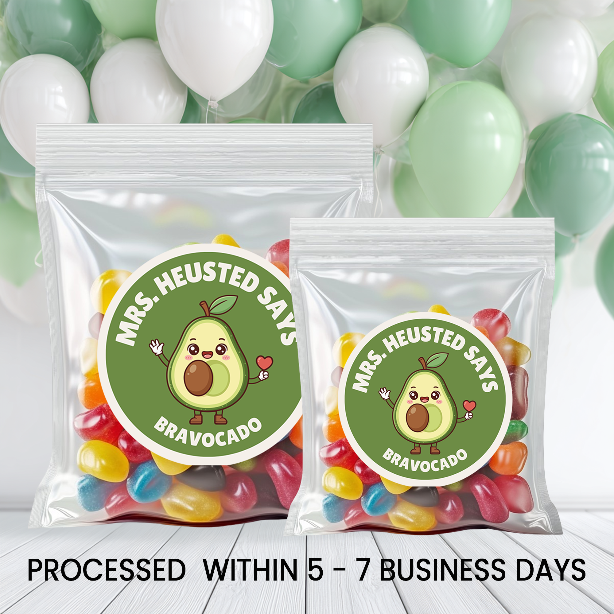 Bravocado Teacher Stickers | 1.5” Teacher Appreciation Stickers | Classroom Reward Stickers | Printed Stickers