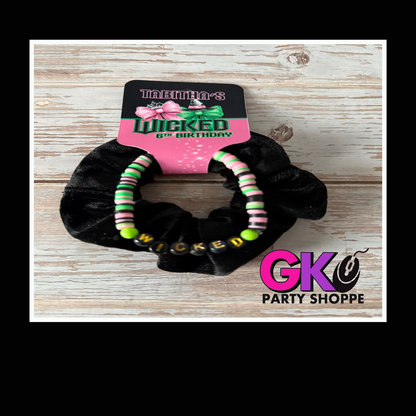 Wicked Inspired | Scrunchie & Bracelet Set | Teen Birthday Party Favors | Personalized Birthday Party Favors