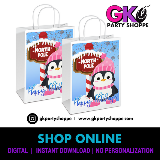 GIFT BAG | WINTER FUN | DIGITAL INSTANT DOWLOAD