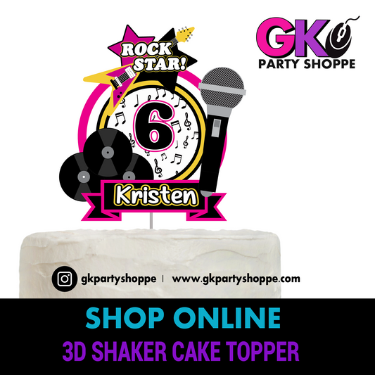 3D SHAKER CAKE TOPPER | ROCK STAR