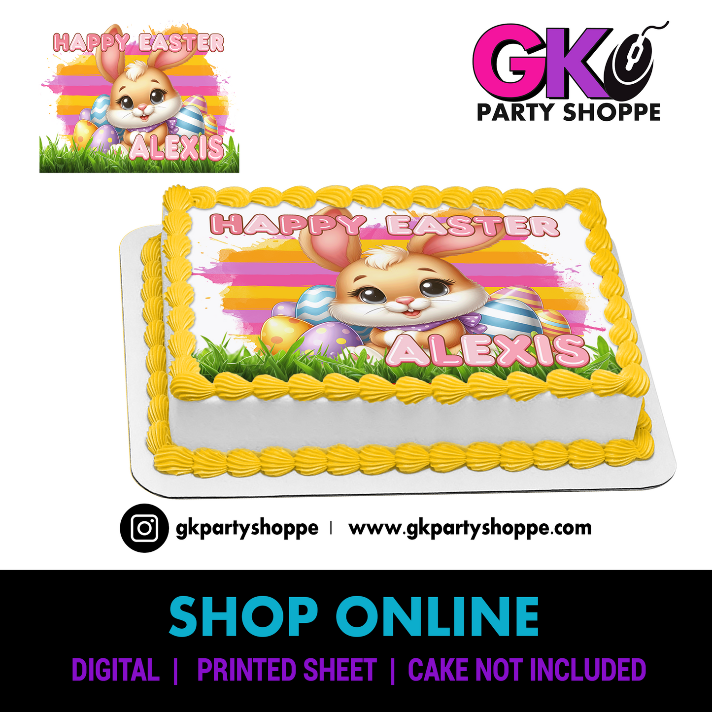 EDIBLE CAKE FROSTING SHEET | EASTER