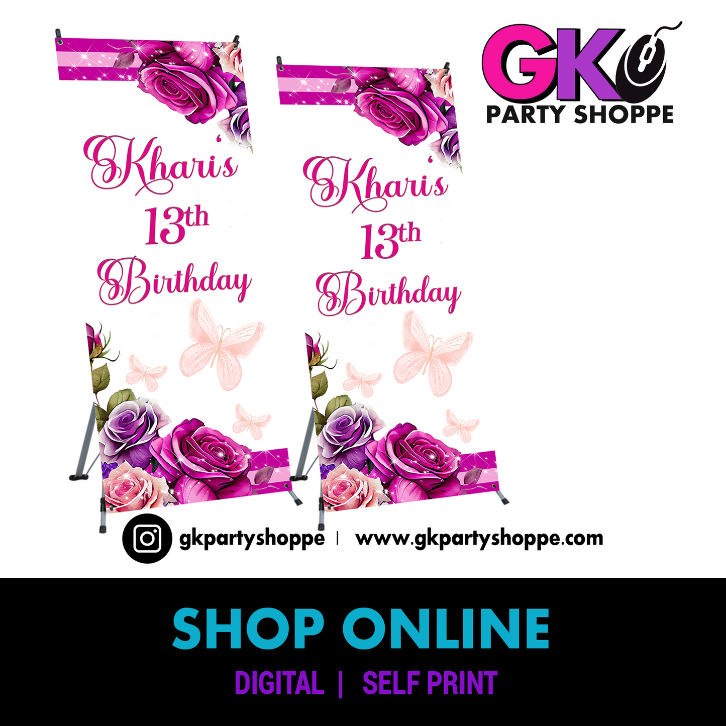 X-BANNER | 13TH BIRTHDAY | DIGITAL FILE ONLY