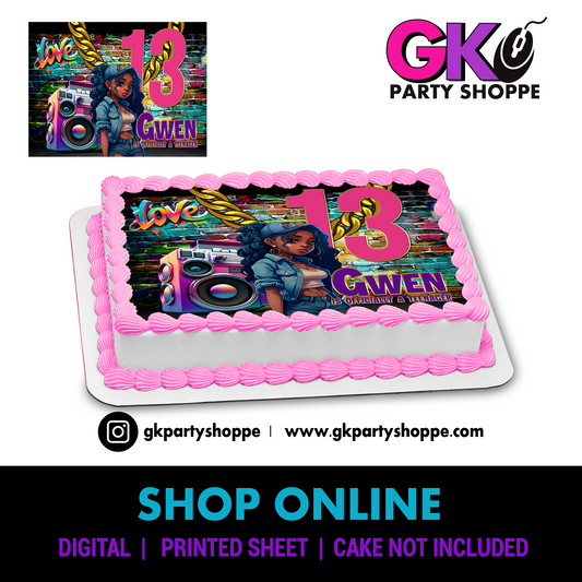 EDIBLE CAKE FROSTING SHEET | 13TH BIRTHDAY