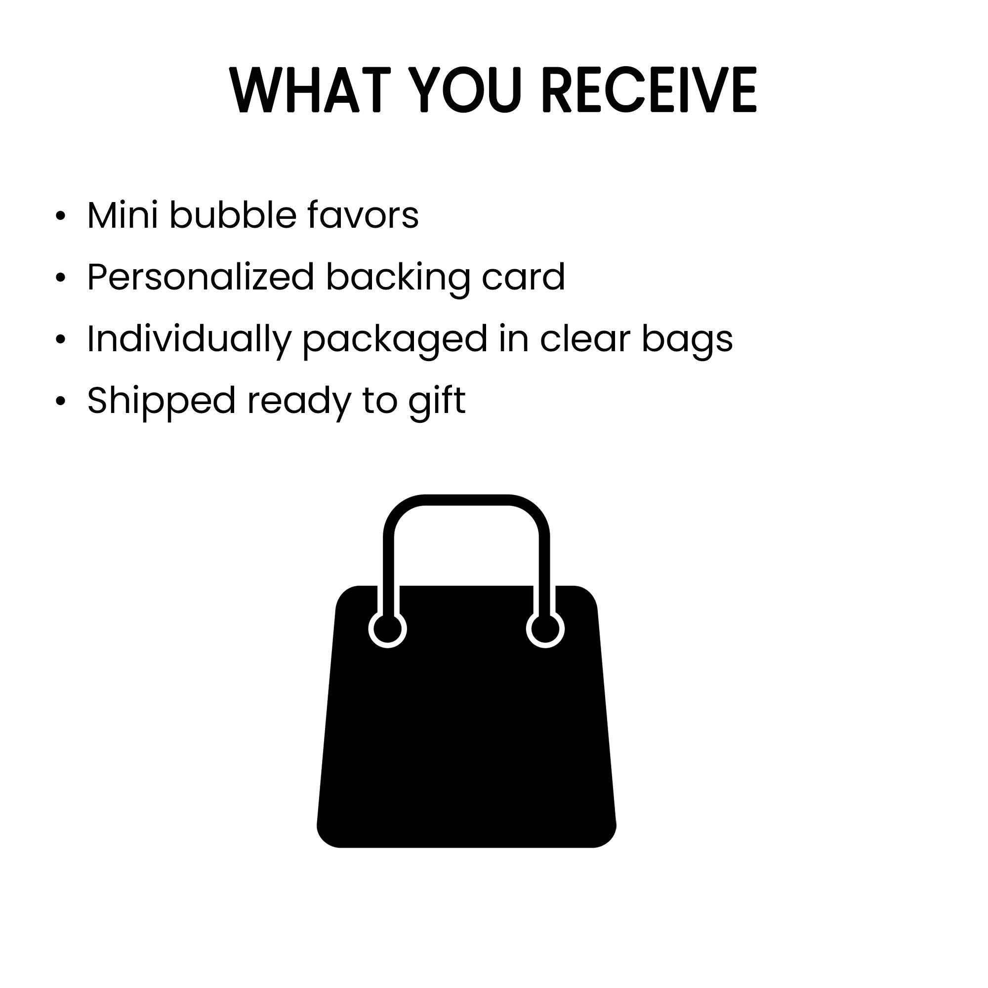 Toddler On The Bus Mini Bubble Party Favors | Second Birthday Bubble Favors | Transportation Theme Party Favors