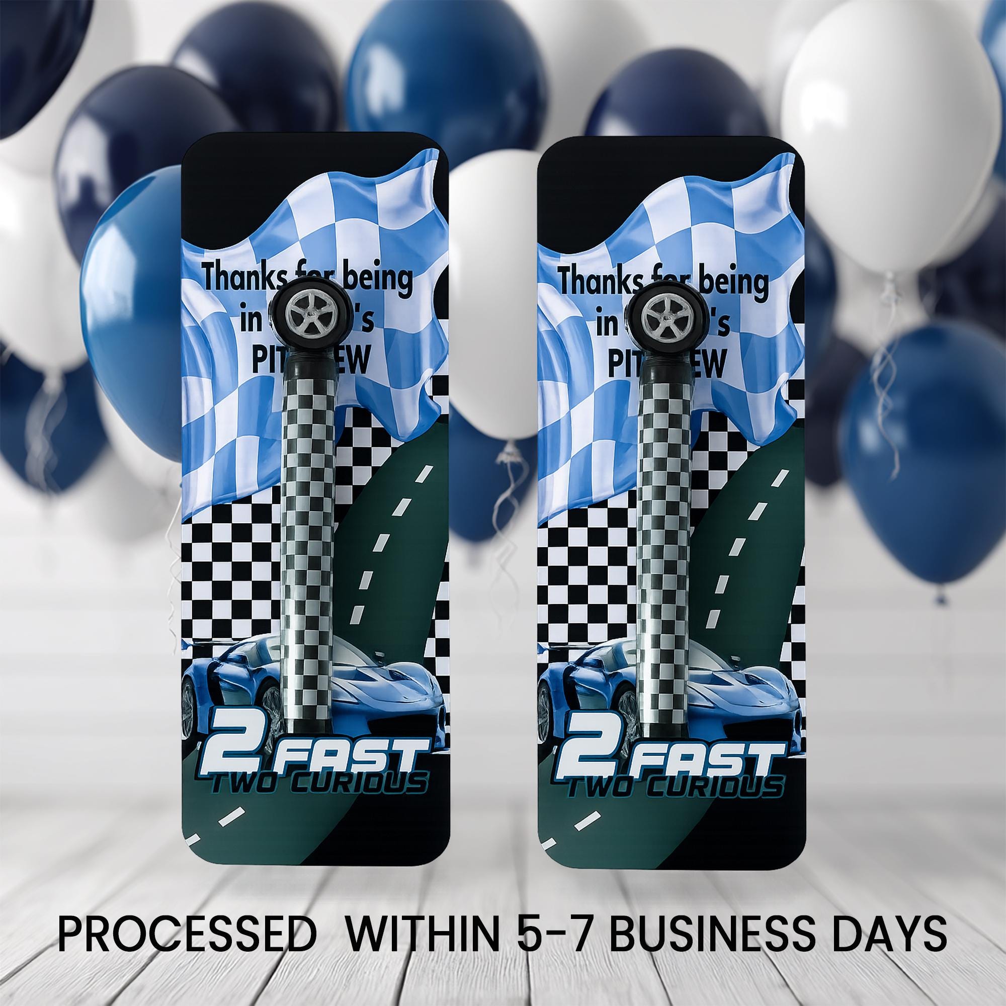 Mini Bubble Wand Party Favor | Race Car 2nd Birthday | 2 Fast 2 Curious