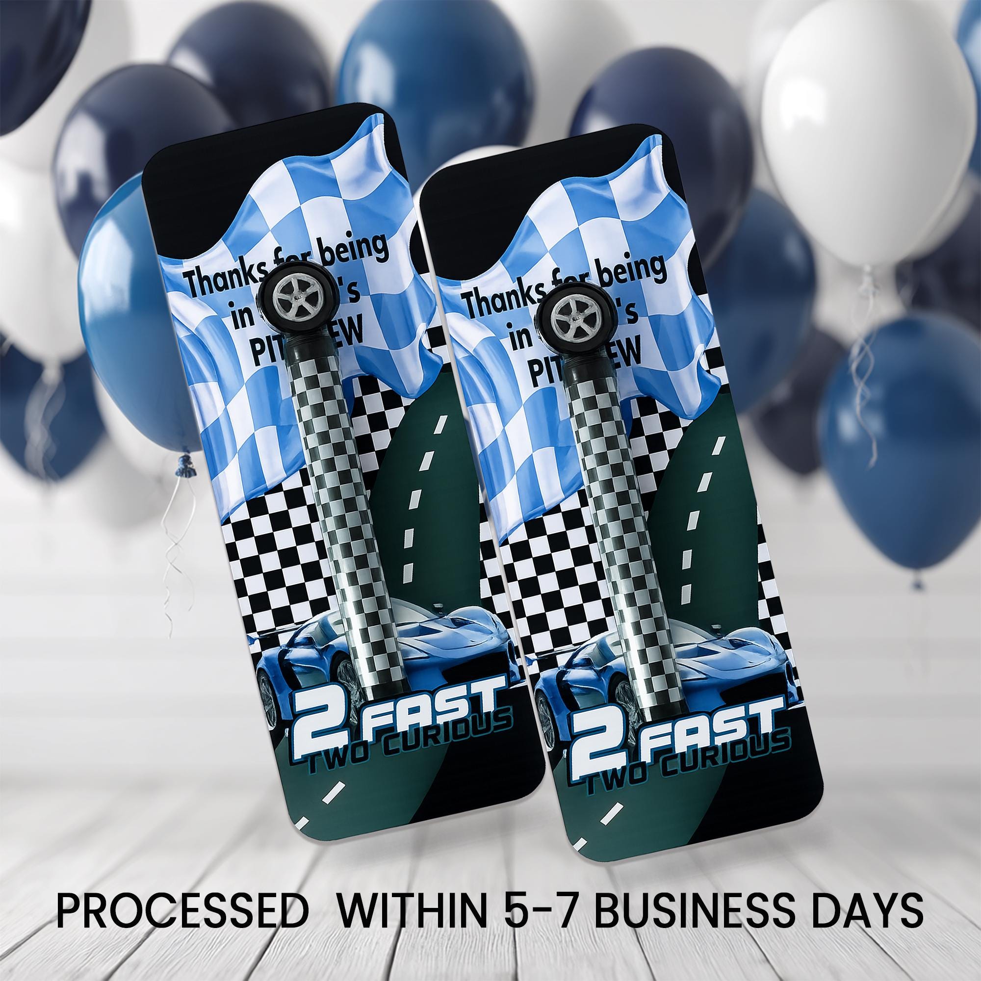 Mini Bubble Wand Party Favor | Race Car 2nd Birthday | 2 Fast 2 Curious