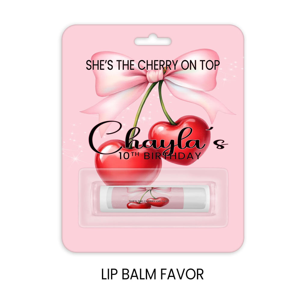 Cherry Theme Lip Balm Party Favor | Birthday Physical Favor | She’s the Cherry on Top