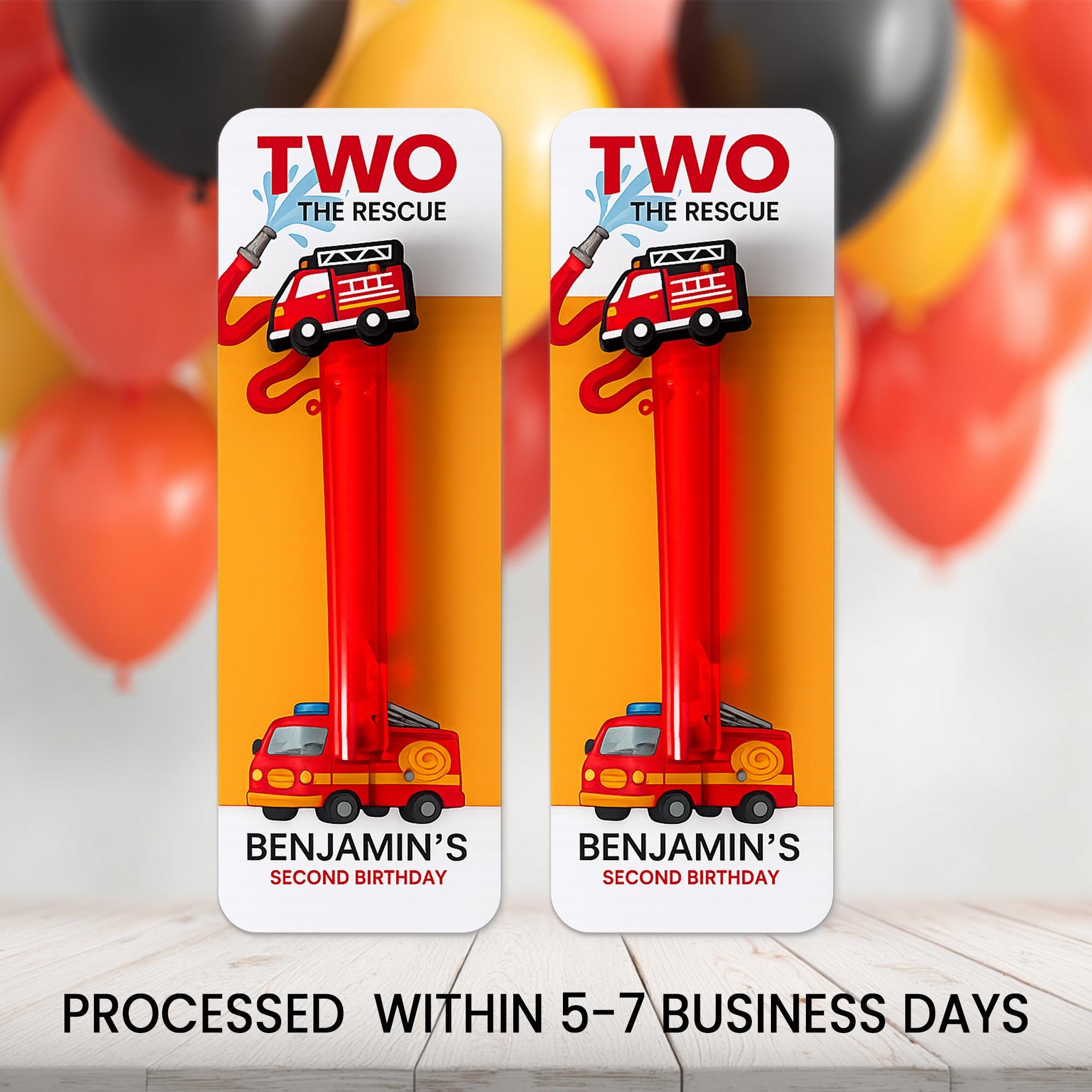 Firefighter Mini Bubble Party Favors | 2 The Rescue Birthday