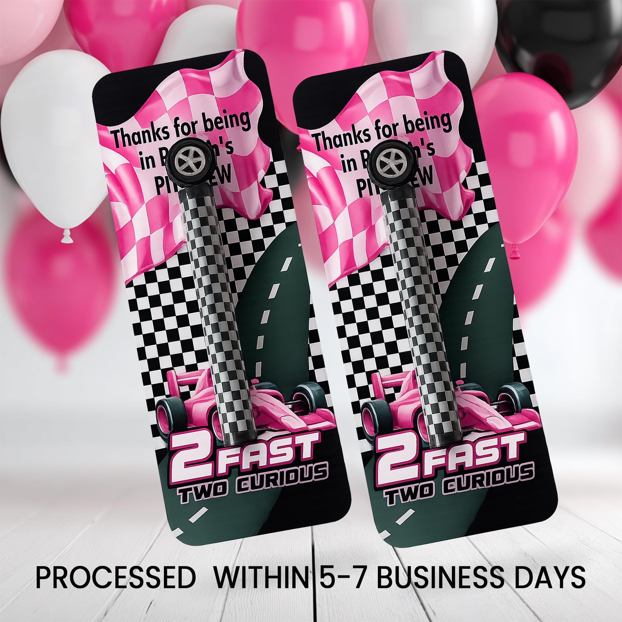 Mini Bubble Wand Party Favor | Race Car 2nd Birthday | 2 Fast 2 Curious