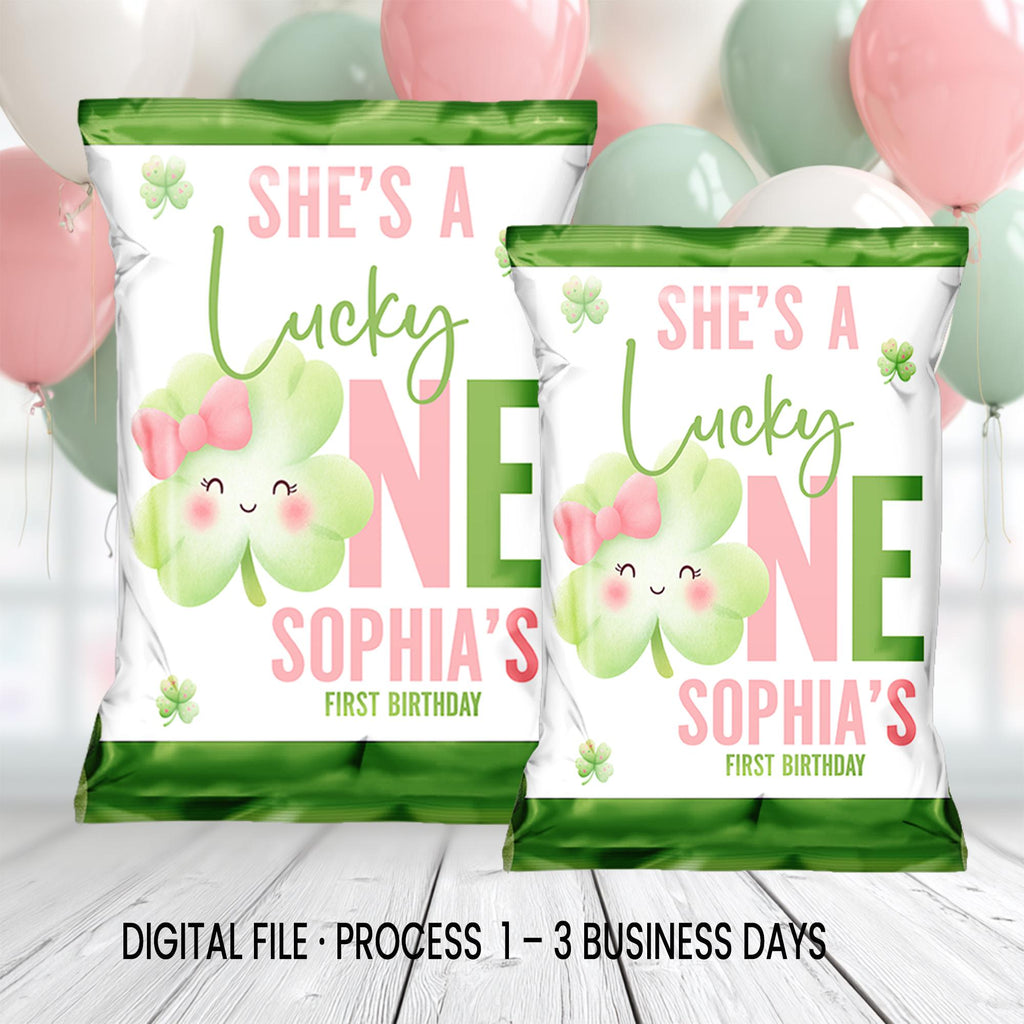 Lucky One Birthday Chip Bag Wrapper | First Birthday Party Favor
