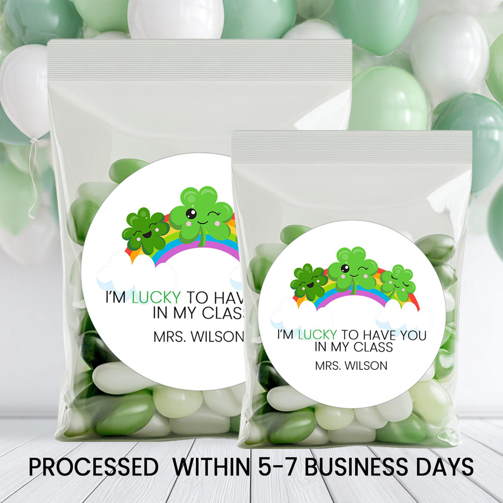 St. Patrick's Day Classroom Stickers | Teacher Treat Labels, 2.5 Inch