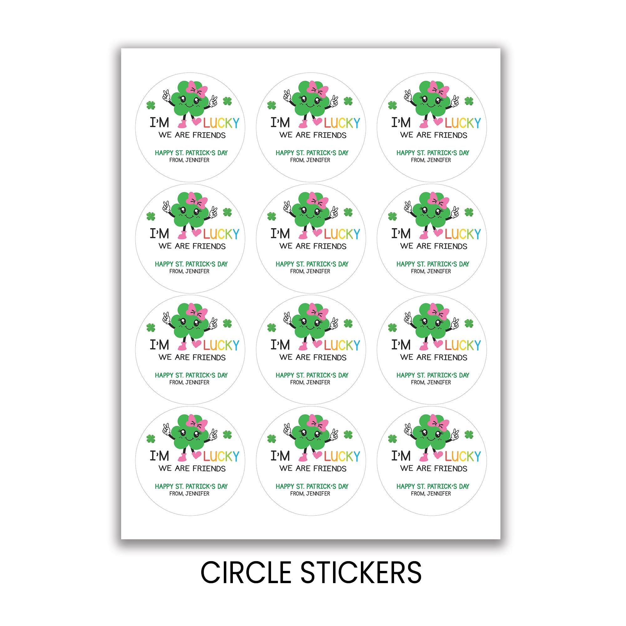 St. Patrick's Day Classroom Stickers | Lucky Student Gifts, 2.5 Inch