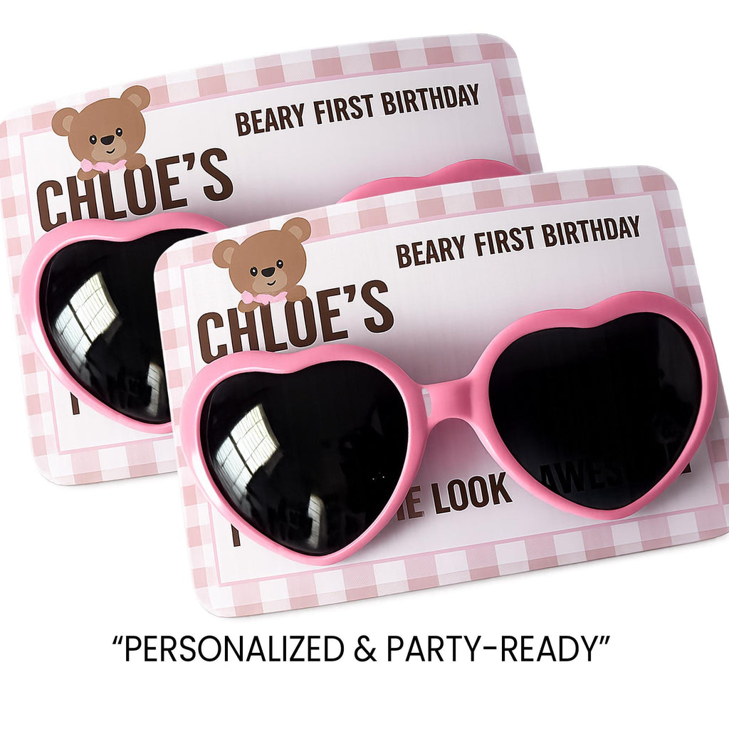 Beary First Birthday Sunglasses | Kids Party Favors