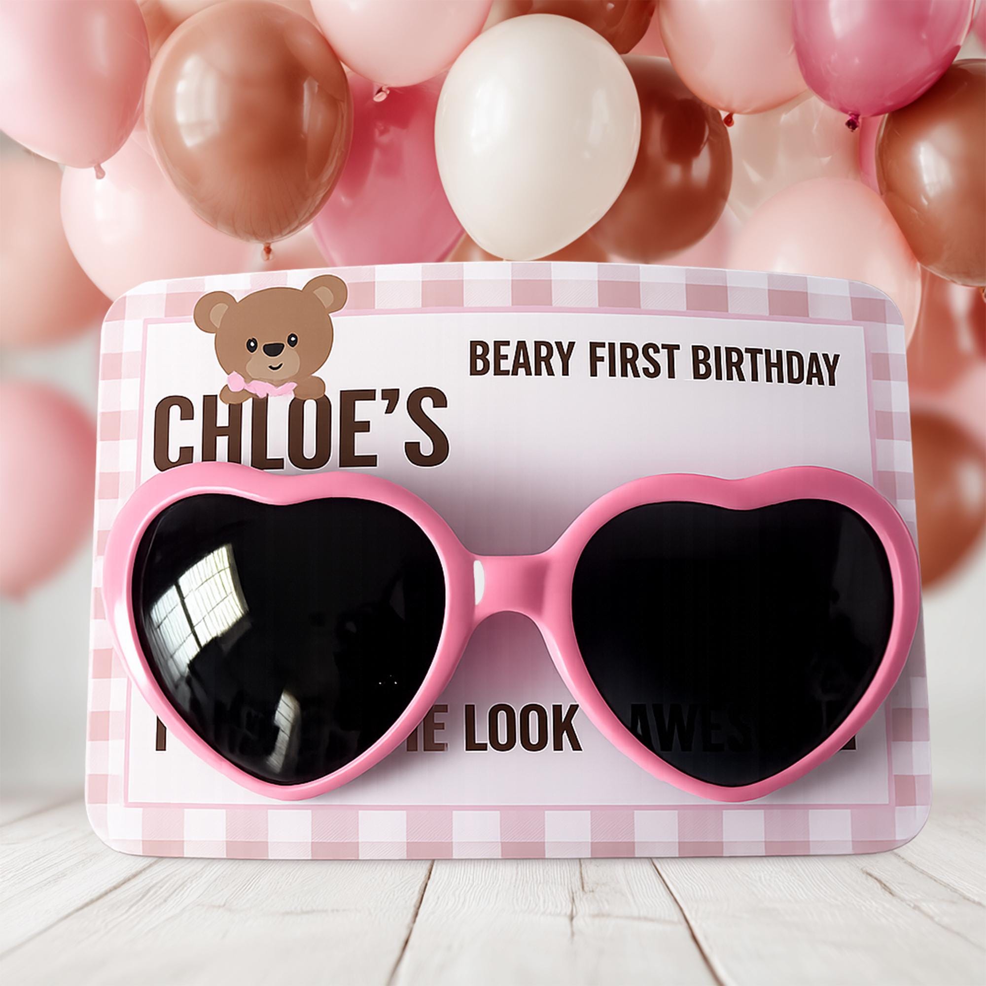 Beary First Birthday Sunglasses | Kids Party Favors