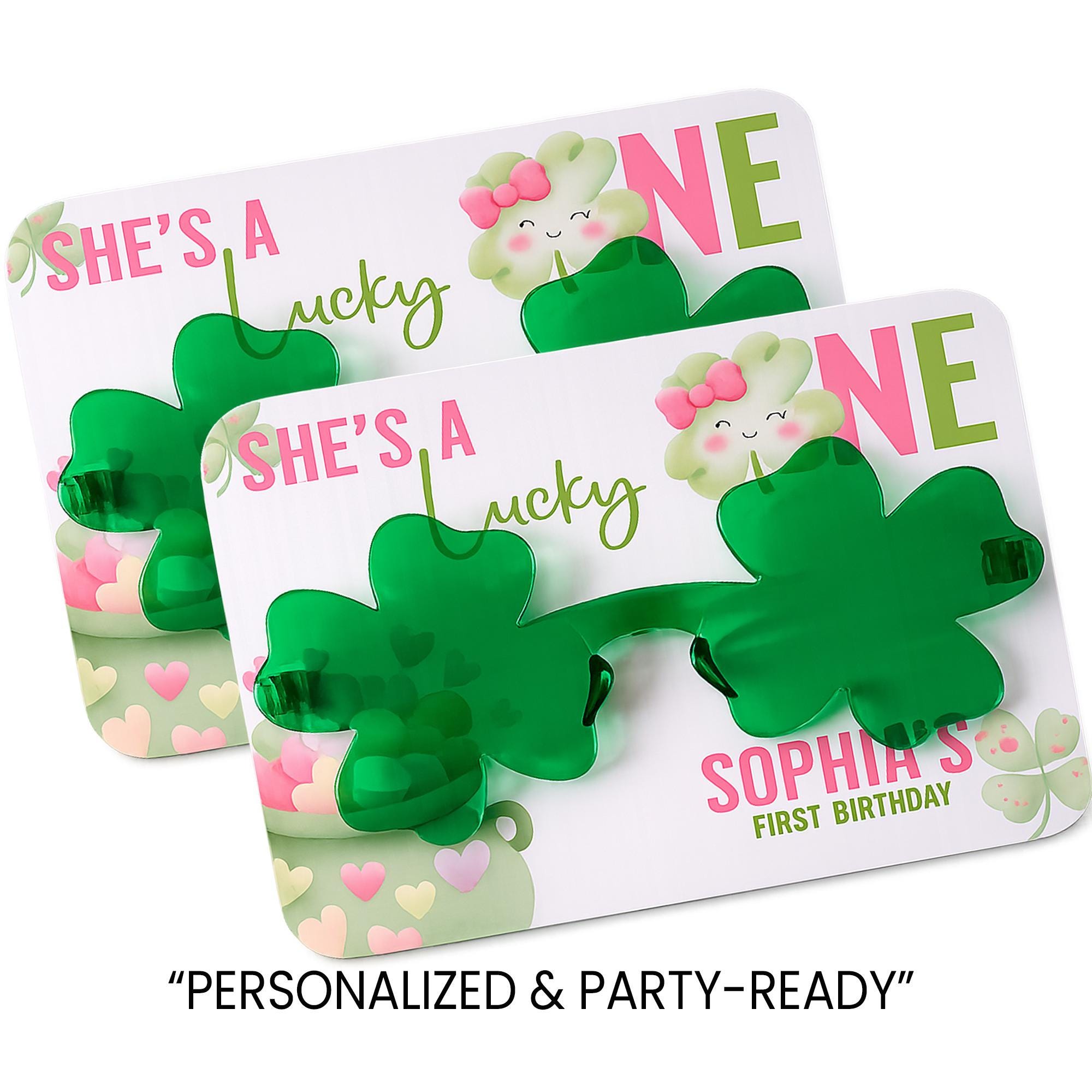 She’s A Lucky One | Sunglasses Party Favors | St. Patrick’s Day Birthday