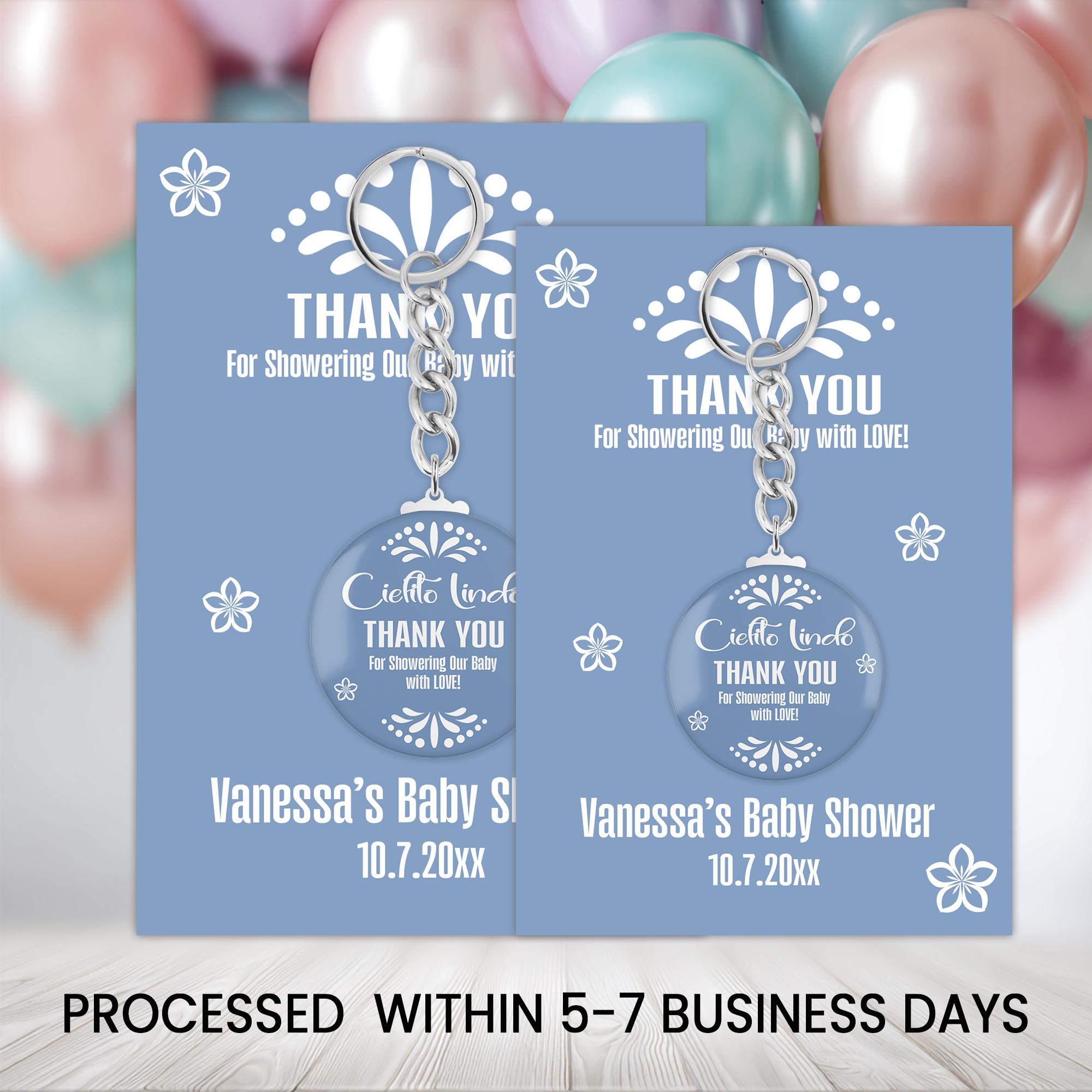 Cielito Lindo Baby Shower Keychain Favors | Personalized Keepsake