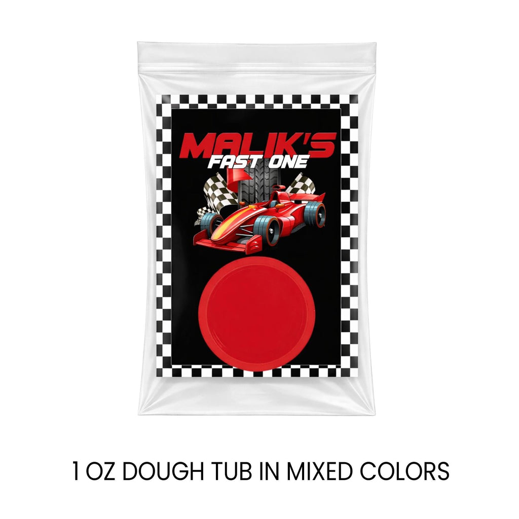 Race Car Play Dough Party Favor | 1st Birthday Physical Favor | Fast One