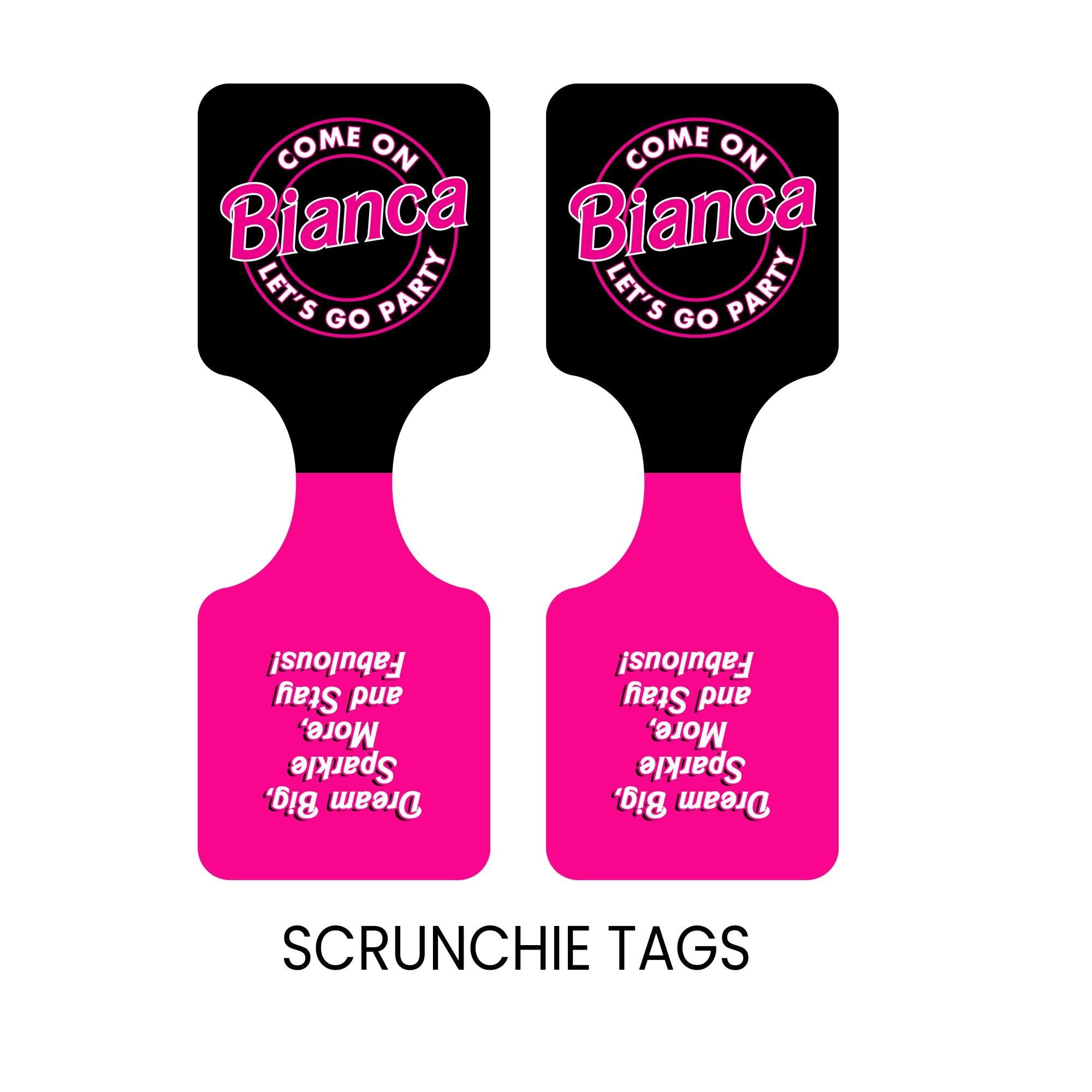 Let's Go Party Scrunchie & Bracelet Set | Personalized Birthday Party Favor | Doll Inspired Favors