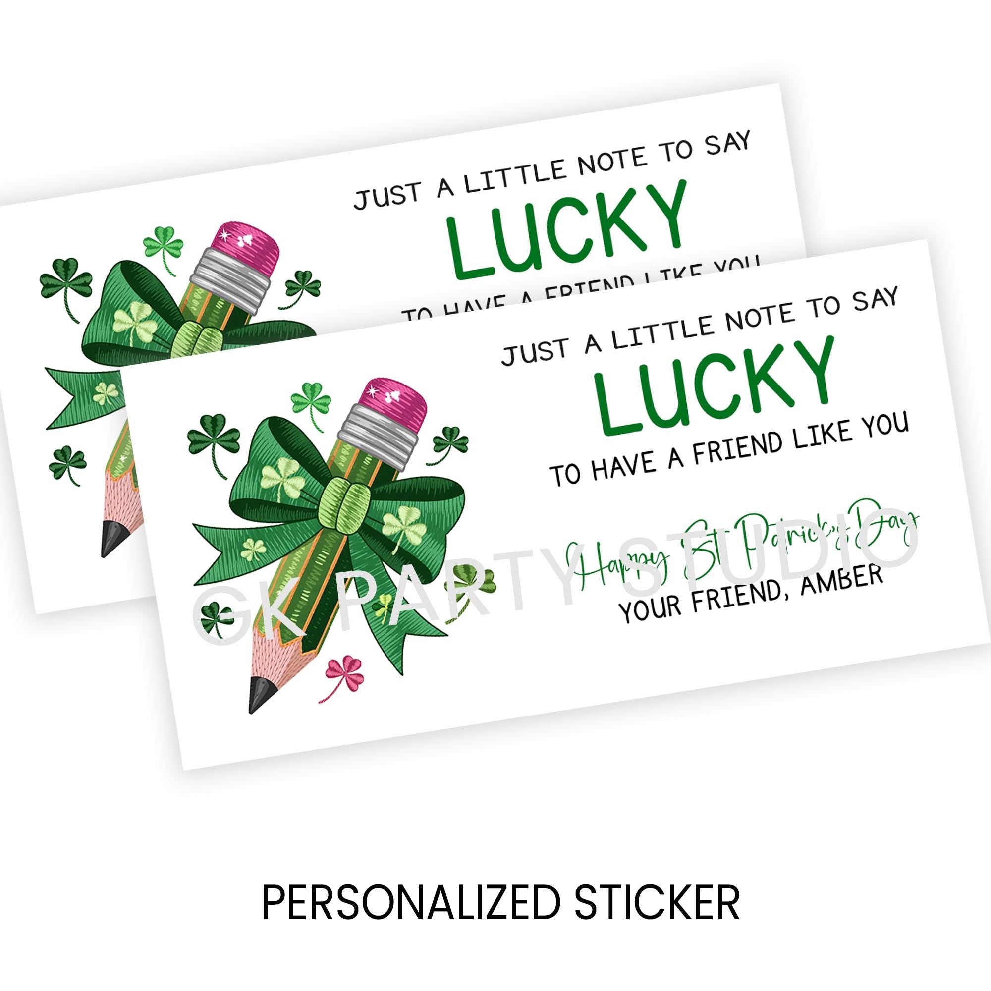 St. Patrick’s Day Notepad & Pen Party Favors | Classroom Gifts | Lucky Shamrock Theme