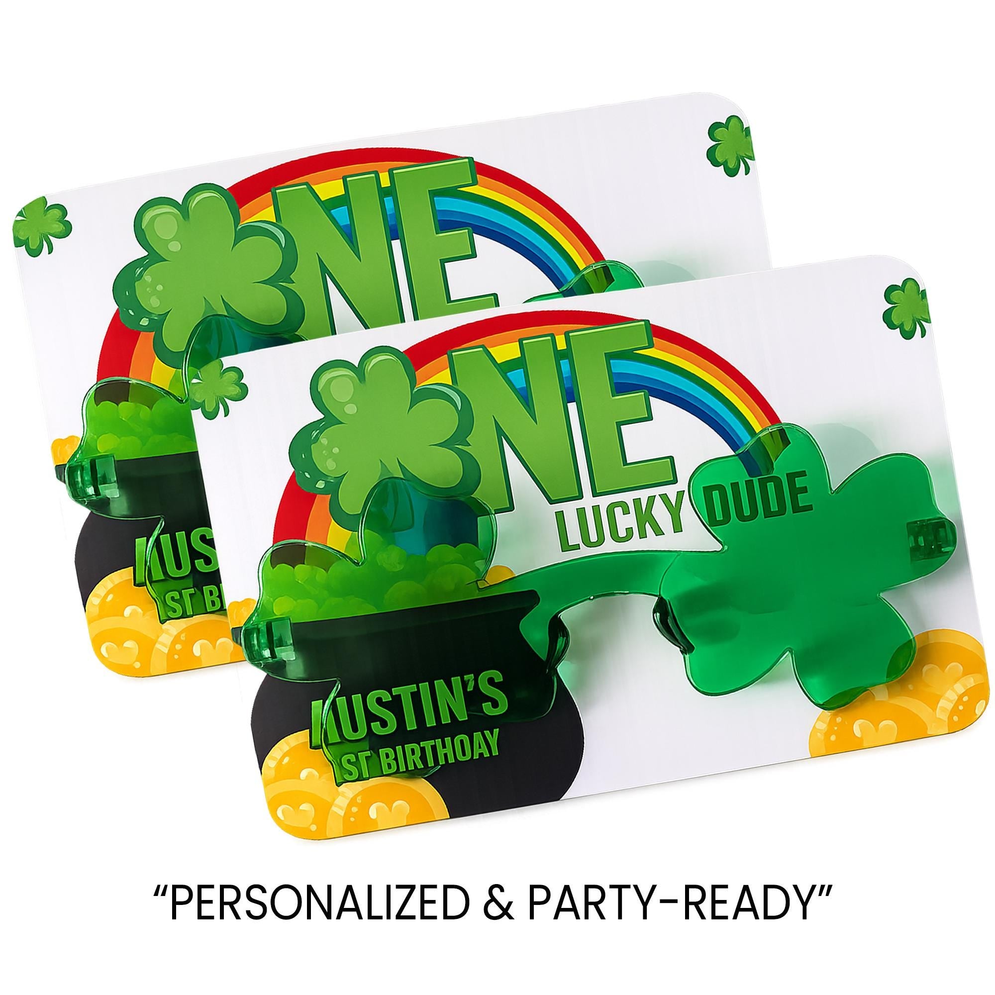 One Lucky Dude | Sunglasses Party Favors | St. Patrick’s Day Birthday