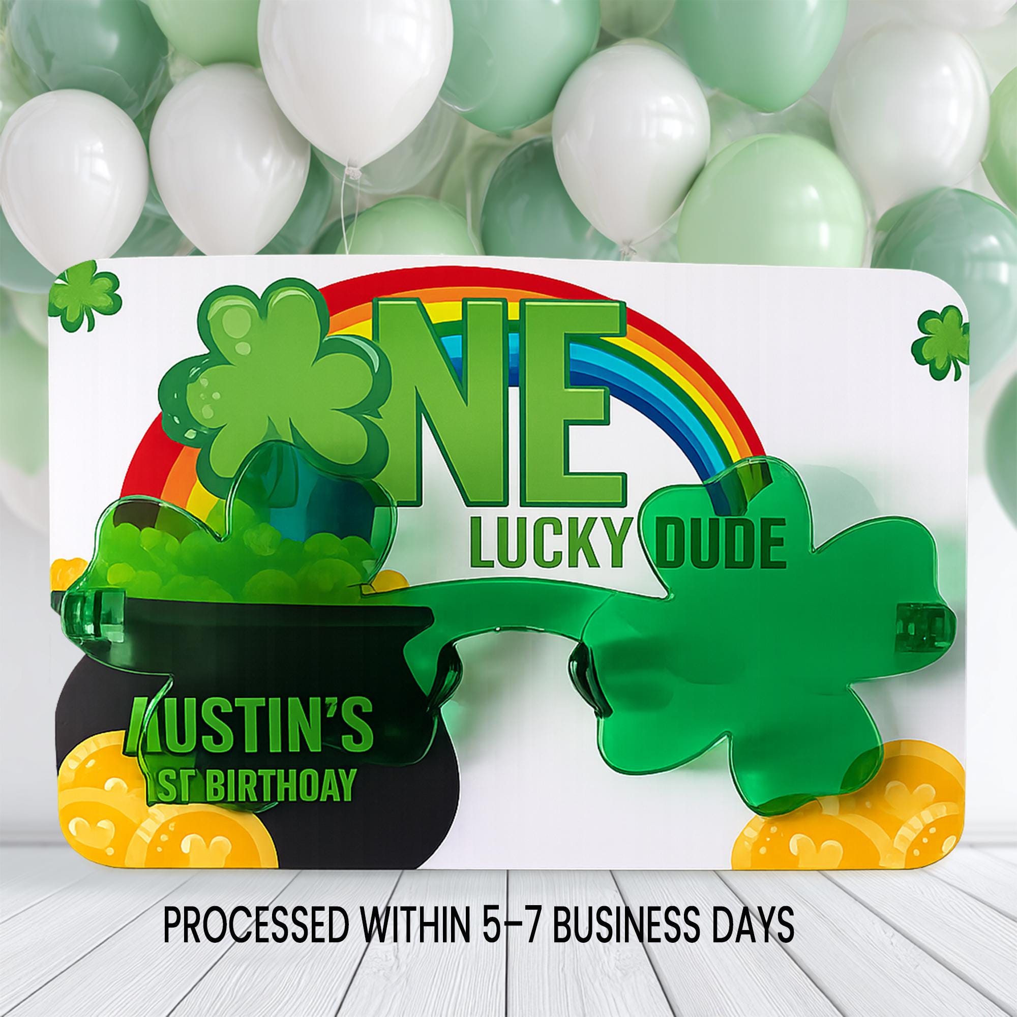 One Lucky Dude | Sunglasses Party Favors | St. Patrick’s Day Birthday