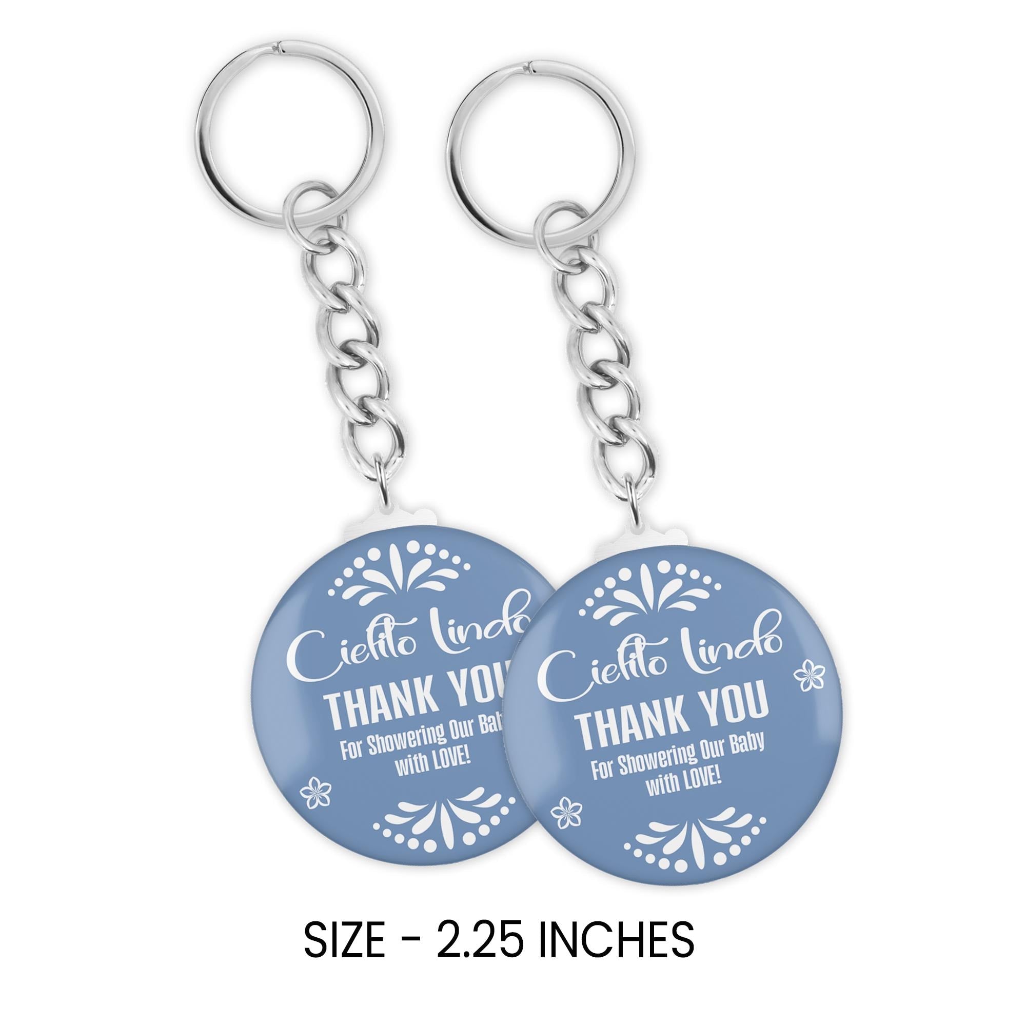 Cielito Lindo Baby Shower Keychain Favors | Personalized Keepsake